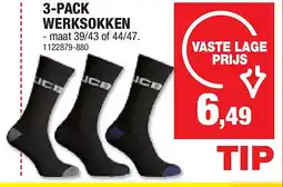 Hubo 3-PACK WERKSOKKEN aanbieding