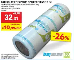 Hubo DAKISOLATIE “EXPERT” SPIJKERFLENS 18 cm aanbieding