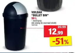 Hubo VUILBAK “BULLET BIN” 50 L aanbieding