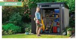 Hubo Keter Newton 1175 kunststof tuinhuis 350x230x251 cm grijs aanbieding