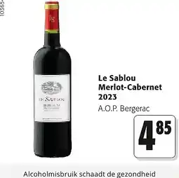 Colruyt Le Sablou Merlot-Cabernet 2023 aanbieding