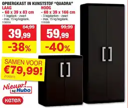 Hubo OPBERGKAST IN KUNSTSTOF “QUADRA” LAAG - 68 x 39 x 83 cm aanbieding