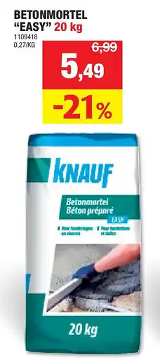 Hubo BETONMORTEL “EASY” 20 kg aanbieding