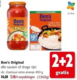 Colruyt Ben's Original alle sauzen of droge rijst aanbieding