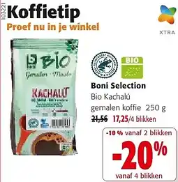 Colruyt Boni Selection Bio Kachalú gemalen koffie 250 g aanbieding
