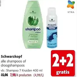 Colruyt Schwarzkopf alle shampoos aanbieding