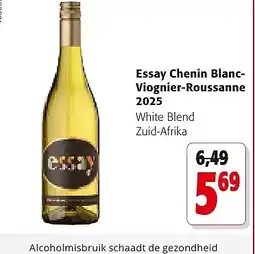 Colruyt Essay Chenin BlancViognier-Roussanne 2025 aanbieding