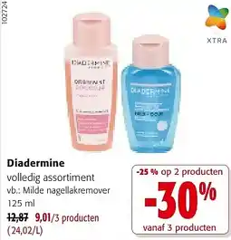 Colruyt Diadermine Milde nagellakremover 125 ml aanbieding