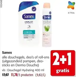 Colruyt Sanex Douchegel Hydrating 400 ml aanbieding