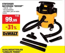 Hubo STOFZUIGER NAT/DROOG “DXV20P” aanbieding