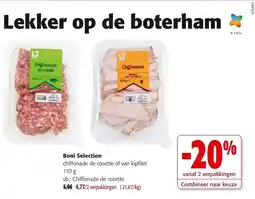 Colruyt Boni Selection chiffonade de rosette of van kipfilet 110 g aanbieding
