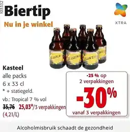 Colruyt Kasteel alle packs 6 x 33 cl aanbieding