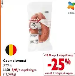 Colruyt Gaumaisworst 370 g aanbieding