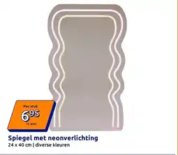 Action Spiegel met neonverlichting aanbieding