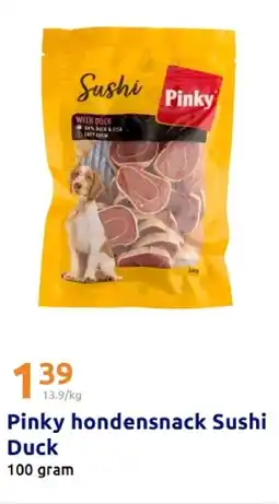 Action Pinky hondensnack Sushi Duck aanbieding