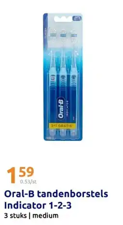 Action Oral-B tandenborstels Indicator 1-2-3 aanbieding