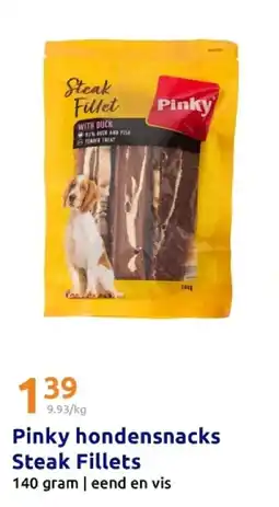 Action Pinky hondensnacks Steak Fillets aanbieding