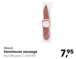 Hanos Obach Farmhouse sausage aanbieding