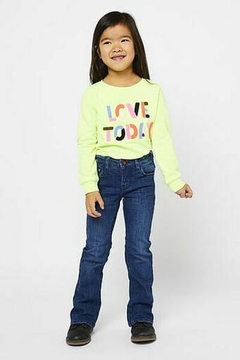 HEMA HEMA Kinderjeans Flared Denim (denim) aanbieding