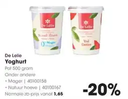 Hanos De Lelie Yoghurt aanbieding