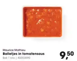 Hanos Maurice Mathieu Balletjes in tomatensaus aanbieding