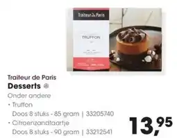Hanos Traiteur de Paris Desserts aanbieding