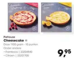 Hanos Piehouse Cheesecake aanbieding