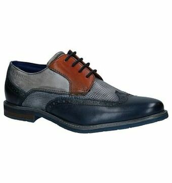 Torfs Bugatti Blauwe Geklede Veterschoenen aanbieding