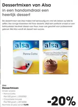Hanos Dessertmixen aanbieding