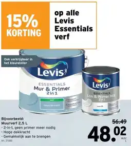 GAMMA Levis Essentials Muurverf aanbieding
