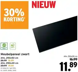 GAMMA Meubelpaneel zwart aanbieding