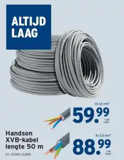 GAMMA Handson XVB-kabel lengte 50 m aanbieding