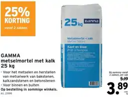 GAMMA GAMMA metselmortel met kalk aanbieding