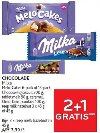 Alvo Chocolade Milka aanbieding