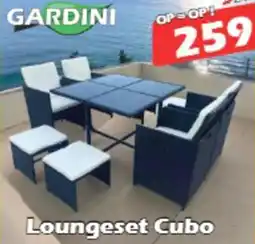 iTEK Gardini Loungeset Cubo aanbieding