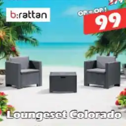 iTEK B:rattan Loungeset Colorado aanbieding