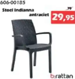 iTEK B:rattan Stoel Indianna antraciet aanbieding