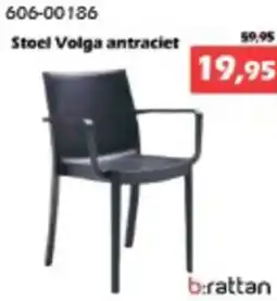 iTEK B:rattan Stoel Volga antraciet aanbieding