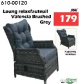 iTEK Loung relaxfauteuil Valencia Brushed Grey aanbieding