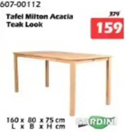 iTEK Tafel Milton Acacia Teak Look aanbieding