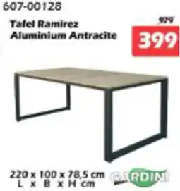 iTEK Tafel Ramirez Aluminium Antracite aanbieding