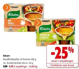 Colruyt Knorr Bouillonketeltje of Aromat 88 g aanbieding
