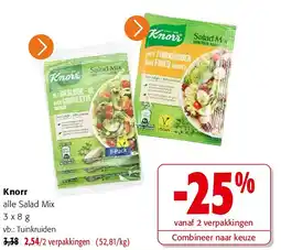 Colruyt Knorr alle Salad Mix 3 x 8 g aanbieding
