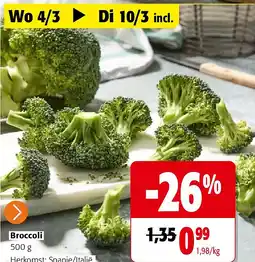 Colruyt Broccoli 500 g aanbieding