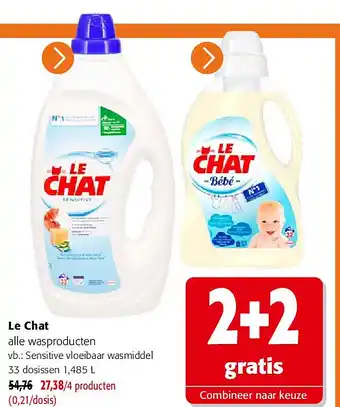 Colruyt Le Chat alle wasproducten aanbieding