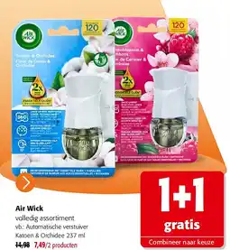 Colruyt Air Wick Automatische verstuiver Katoen & Orchidee 237 ml aanbieding