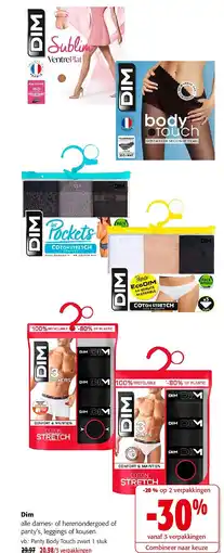 Colruyt Dim Panty Body Touch zwart 1 stuk aanbieding