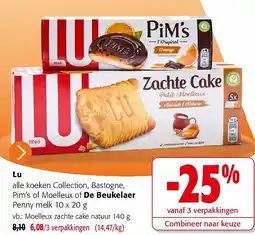 Colruyt Lu Moelleux zachte cake natuur 140 g aanbieding