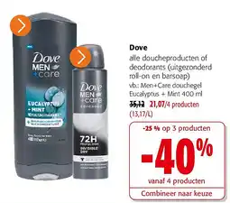 Colruyt Dove alle doucheproducten aanbieding