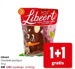 Colruyt Libeert chocolade paasfiguur 50 g aanbieding
